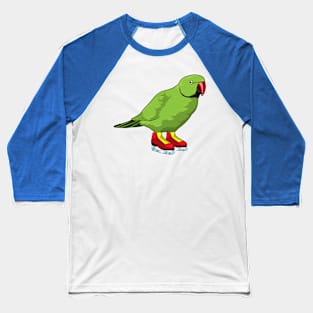 Parrot at Ice skating with Ice skates Baseball T-Shirt